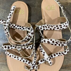 Gianni Bini Spotted Strappy Sandals